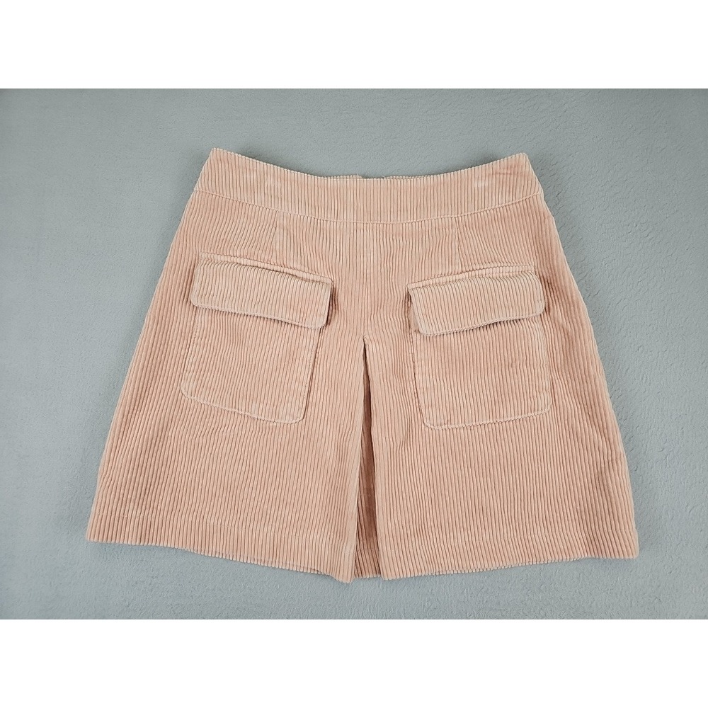 BDG Urban Outfitters Corduroy Skirt Peach Pocket Front Mini Skirt Size Small 26"